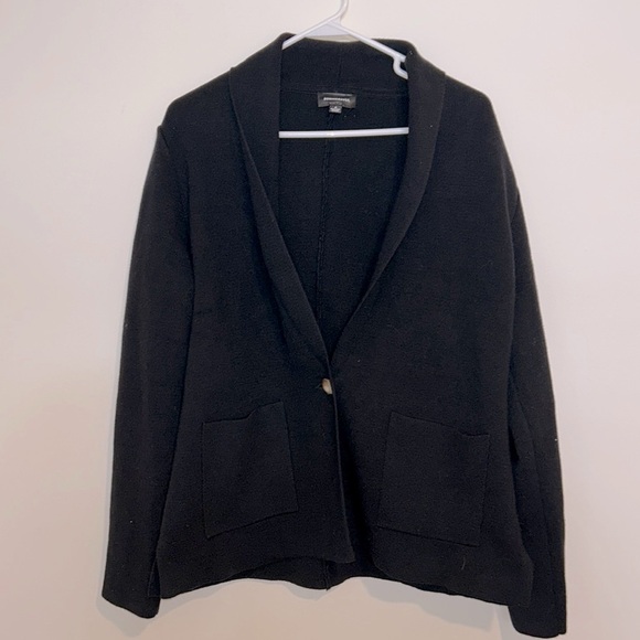 Summersalt The Ribbed Black Knit Sweater Blazer - Picture 2 of 11